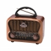 Radio Portatil AM/FM/SW Megastar RX309BTG 600 Watts P.M.P.O Bivolt - Dourado/Marrom