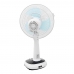 Ventilador de Mesa Quanta QTVMR20 - 24W - 30CM - Recarregavel - Bivolt - Branco e Preto