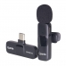 Microfone Sem Fio Quanta QTMISC10 - USB Tipo-C - para Celular - Preto