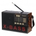 Radio Portatil Ecopower EP-F220BS - USB/ SD/ Aux - AM/ FM/ SW - com Panel Solar - Preto e Marrom