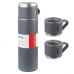 Garrafa Termica Vacuum Flask Set 20230 - 500ML - com 3 Canecas - Cinza