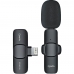 Microfone Sem Fio Quanta QTMISI10N Lightning - Preto