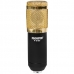 Microfone Streaming Prosper P-6186 Unidirecional com Mini Jack 3.5 MM - Preto/Dourado