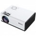 Projetor Blulory T1 de 1.200 Lumens com HDMI e USB Bivolt - Branco/Preto