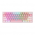 Teclado Gamer Redragon Fizz Pro K616-RGB-PW - com e Sem Fio - Ingles - Rosa e Branco