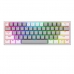 Teclado Gamer Redragon Fizz Pro K616-RGB-GW - com e Sem Fio - Ingles - Cinza e Branco