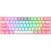 Teclado Gamer Sem Fio Redragon Fizz Pro K616-RGB USB - Branco/Rosa (Ingles)