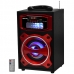 Caixa de Som Megastar HY-1105BTR de 6" 1.500 Watts /USB - Preta/Vermelha