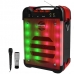 Caixa de som Speaker Megastar HY-K60BTR 1.500 Watts P.M.P.O /Radio FM/Auxiliar - Preto/Vermelho