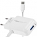 Carregador USB-C Moxom KH-66 com USB - Branco