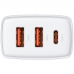 Carregador de Parede Baseus Compact 30 W 2 X USB-A + USB-C - Branco (CCXJ-E02)