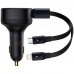 Carregador para Automovel Baseus com Cabo Retratil USB-C + Lightning 30 W - Preto (CGTX000001)