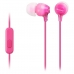 Fone de Ouvido Sony MDR-EX15AP - 3.5MM - com Microfone - Rosa