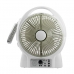 Ventilador de Mesa Ecopower EP-216 - 12" - com Radio e Lanterna - Recarregavel - Branco