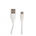 Cabo Moxom CC-06 - USB/Tipo C - 1.2 Metros - Borracha - Branco