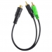 Cabo - Rca Y - 2 Macho + 1 Femea - Preto e Verde