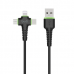 Cabo Budi 3EN1 Microusb/Typec/Lightning 1.2M