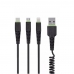 Cabo Budi Type c/Lightning/Microusb 3EN1 2M Preto