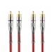 Cabo Svart - Rca - 1 Metro - 2 + 2 - Red Prime