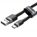 Cabo USB-A A USB-C Baseus Cafule - Preto/Cinza 50 CM (CATKLF-AG1)