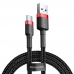 Cabo USB-A A USB-C Baseus Cafule - Preto/Vermelho 50 CM (CATKLF-A091)