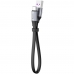 Cabo USB-A A USB-C Baseus Quick Charge 40 W - Cinza/Preto 23 CM (CATMBJ-BG1)