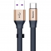 Cabo USB-A A USB-C Baseus Quick Charge 40 W - Dourado/Preto 23 CM (CATMBJ-BV3)