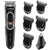 Maquina de Cortar Cabelo Sem Fio Britania BAP21P Multigroom - Preto/Prata