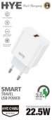 Carregador Hye HYEC165U USB 22.5W White 3.0