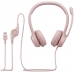 Headset Logitech H390 com USB para PC e Smartphone - Rosa