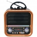 Radio Portatil Megastar RX720BTG 600 Watts P.M.P.O com Micro SD/USB/Bluetooth - Marrom/Dourado
