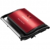 Grill 2 Em 1 Mondial Master Press Inox Red PG-01-RC 1.000 Watts Antiaderente 220V ~ 50/60 HZ - Vermelho/Preto
