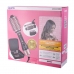 Escova Secadora Quanta Perfectlook QTKCS7001 - 1300W - Kit 4 Em 1 - Bivolt - Preto e Rosa