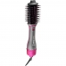 Kit Escova Secador Quanta QTKCS7001 4 Em 1 Bivolt - Cinza/Rosa