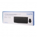 Kit Mouse e Teclado Quanta QTKTM12 - Sem Fio - 1600DPI - Portugues - Preto