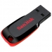 Pen Drive de 64GB Sandisk Cruzer Blade SDCZ50-064G-B35 USB 2.0 - Preto/Vermelho