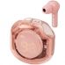 Fone de Ouvido Sem Fio Satellite AE-6216 - Transparente/Rosa