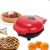 Maquina Elética De Fazer Waffle Antiaderente Mini Panqueca Cor Vermelho