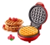 Maquina Elética De Fazer Waffle Antiaderente Mini Panqueca Cor Vermelho