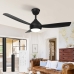 Ventilador De Teto Moderno De 42 Polegadas Com Luz Led E Controle Remoto, Ventilador Silencioso De 3 Pás Para Ambientes Internos/externos Com 3 Cores De Luz E 6 Velocidades