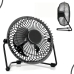 Mini Ventilador De Mesa Usb Portátil Ultra Silencioso Forte Cor Da Estrutura Preto Diâmetro 14 Cm Frequência 2w Material Das Pás Alumínio Quantidade De Pás 4