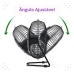 Mini Ventilador De Mesa Usb Portátil Ultra Silencioso Forte Cor Da Estrutura Preto Diâmetro 14 Cm Frequência 2w Material Das Pás Alumínio Quantidade De Pás 4