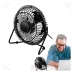 Mini Ventilador De Mesa Usb Portátil Ultra Silencioso Forte Cor Da Estrutura Preto Diâmetro 14 Cm Frequência 2w Material Das Pás Alumínio Quantidade De Pás 4