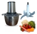 Moedor Elétrico Potente Carne Picador Legumes Temperos 850w Cor Prata com preto
