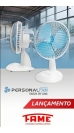 Ventilador De Mesa E Parede Personal Fan Fame Branco E Azul Diâmetro 18cm