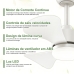 Ventilador De Teto Silencioso E Econômico Com Luz Led, 3 Cores Ajustáveis, 6 Velocidades, Timer E Controle Remoto Instalação Fácil, Ideal Para Quarto, Sala, Cozinha E Escritório