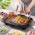 Churrasqueira Elétrica Portátil Grill Sem Fumaça Para Apartamento Casa 220v Com Controle De Temperatura 2000w Cor Preto - Tecnoneel