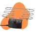 Churrasqueira Elétrica Portátil Grill Sem Fumaça Para Apartamento Casa 220v Com Controle De Temperatura 2000w Cor Preto - Tecnoneel