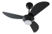 Ventilador De Teto Inverter Mistral Led 3 Pás Preto Com Controle Remoto Ventisol
