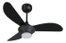 Ventilador De Teto Inverter Mistral Led 3 Pás Preto Com Controle Remoto Ventisol